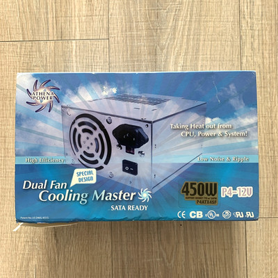 Athena Power ATX 450W P4-12V Dual Fan Cooling Master Power Supply P4ATX45F