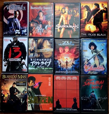 Crazy Samurai 400 v 1, SAZEN, 13 Assassins, CHOCOLATE Zu Warriors 12 DVD HTF OOP