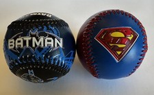 Superman & Batman Six Flags Souvenir Baseballs 2000 Embossed