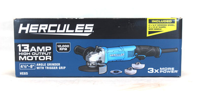 NEW  Hercules HE65 Angle Grinder With Trigger Grip 4 1/2'' - 6''  10,000 RPM