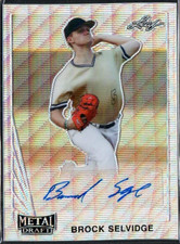 2021 Leaf Metal Draft 1990 Silver Wave Auto #LA-BS1 Brock Selvidge Yankees