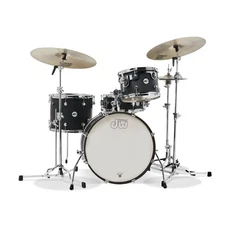 DW Design Series Frequent Flyer 4-Piece Shell Pack Drum Set Black Satin