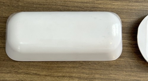 Melamine White Plastic Butter Serving Dish - Picture 4 of 7