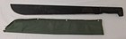 Black Metal Machete with Green Nylon Sheath — photo 5