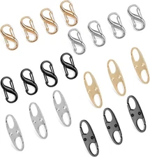 21PCS Anti Theft Lock Clips Set iPhone 16 12 Cable 4FT Black Silver Gold