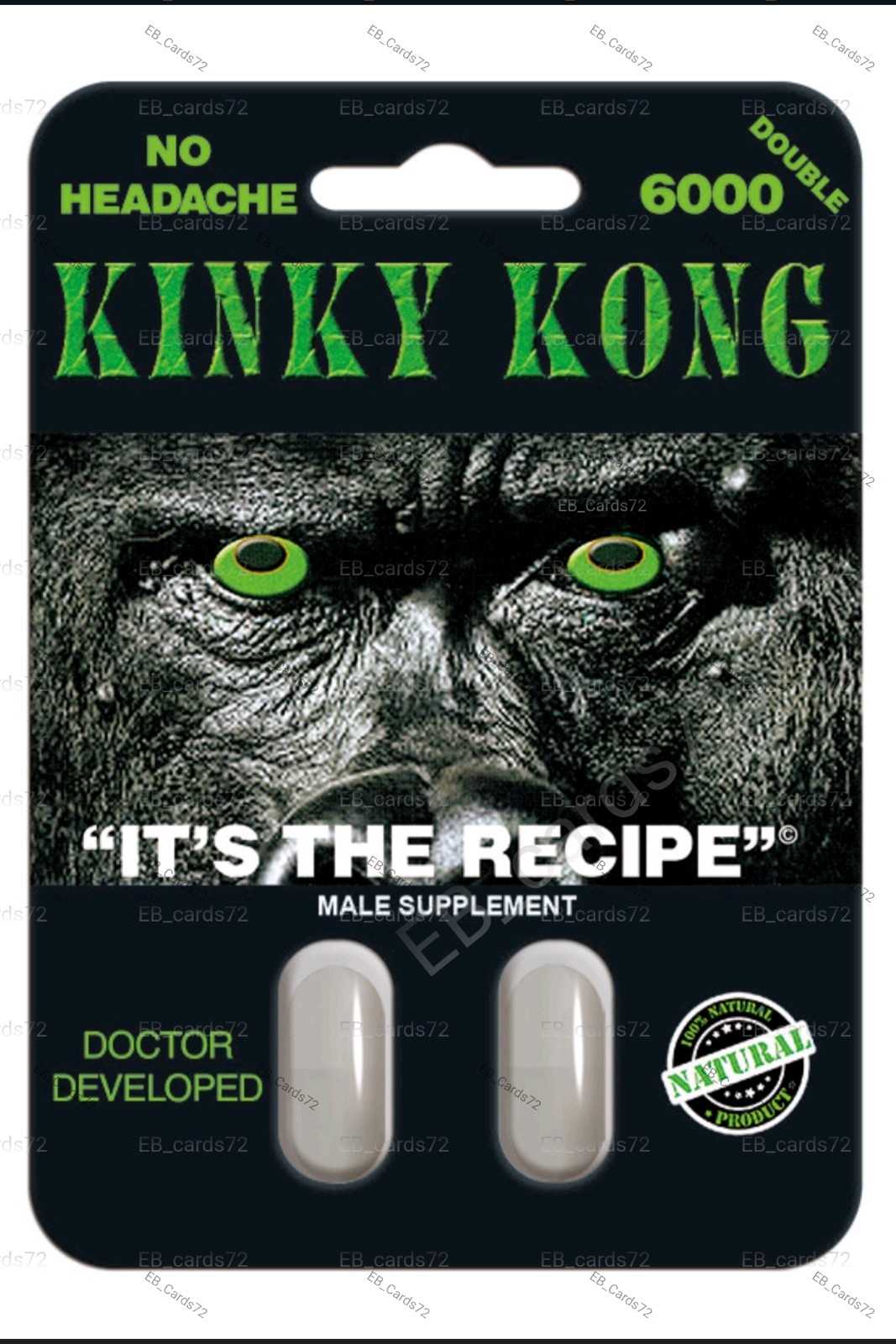 (6 pills +$20 BONUS Kinky Kong!) X Gold Male supplement natural enhancement