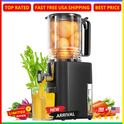 Cold Press Juicer Slow Masticating Machine 5.5'' Wide Feed Chute Juice Extractor