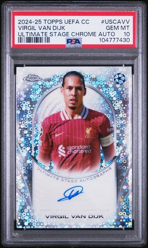 Virgil van Dijk #USCA-VV 2024 Topps UEFA Ultimate Stage Chrome Autograph card