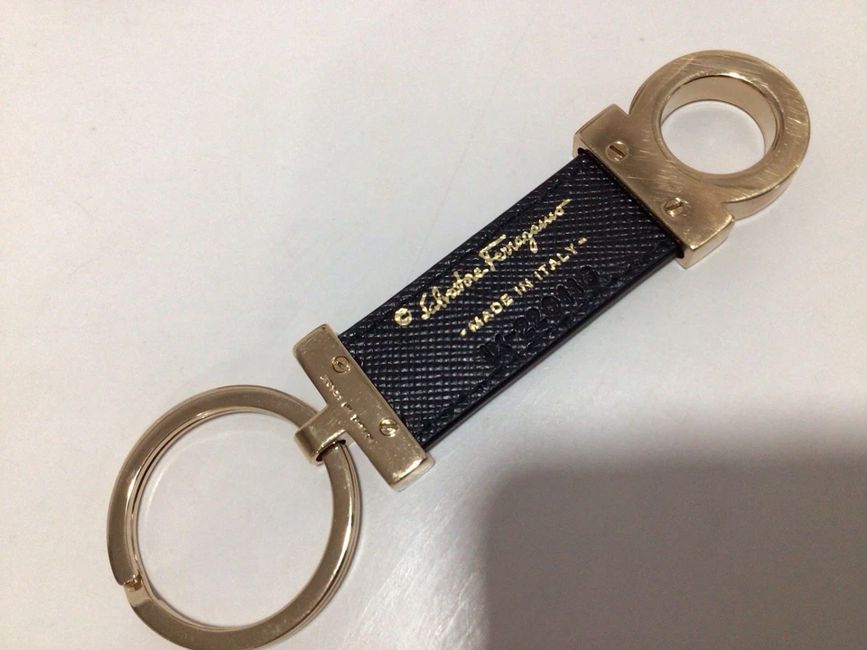SALVATORE FERRAGAMO GANCINI черный кожаный брелок / брелок / Ferragamo коробка - Изображение 4 из 4
