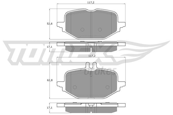 Tomex Brakes BremsbeläGe Bremsbelagsatz Hinterachse FüR Mercedes-Benz C-Klasse-image