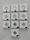 Roosevelt Dimes 1962 Philadelphia & Denver Lot of 10 Silver 10C Coins