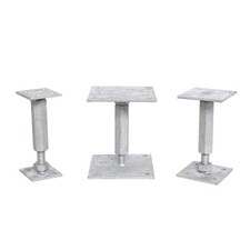 Heavy Duty Galvanised Adjustable 150-200mm Elevated Post Base Support