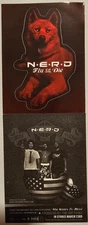 N.E.R.D. (Pharrell) Red Wolf Fly or Die Band Promo Sticker - 2004 Mint