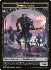 ***CLEARANCE*** MTG ZOMBIE ARMY 0/0 TOKEN  -  WAR OF THE SPARK TOKENS - AMASS