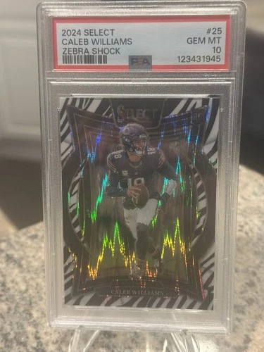 2024 Panini Select - Concourse Caleb Williams #25 Zebra Shock Prizm (RC)