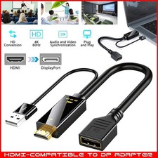 Active HDMI To DP DisplayPort Converter Cable 4K With USB Power for PC Laptop