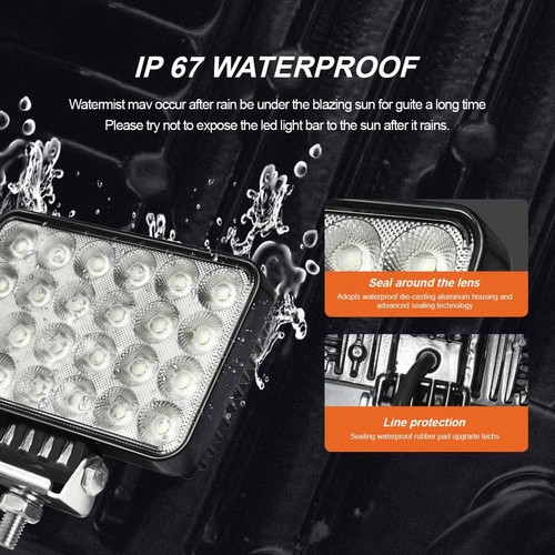 PACK 2 Luces de Trabajo LED 12/24voltios 72W 9000LM, Luces, Luz Blanca  - Imagen 3 de 6