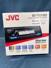 JVC KD-T92MBS Single DIN Marine Bluetooth USB AUX AM/FM SiriusXM CD Receiver