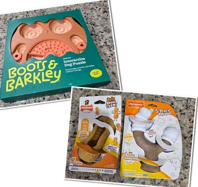 LOT Nylabone Dog Chew Toys and Treat Puzzle for Medium Large Dogs