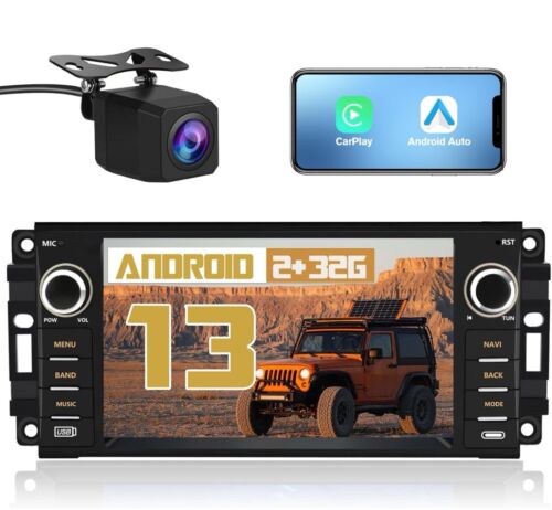 Car Stereo for Jeep Wrangler Radio Chrysler Dodge Ram with Wireless Carplay