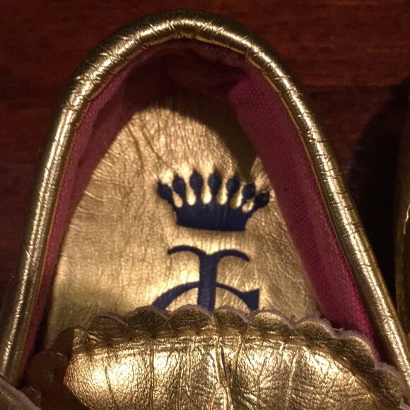 ZAPATOS Mocasín JUICY COUTURE INFANTIL BEBÉ DORADO TALLA 2-3 Foto 2 de 4