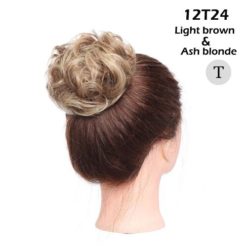 Synthetisches Gummiband Haar lockig Chignon Haar Kordelzug Pferdeschwanz Haarteile - Bild 37 von 77