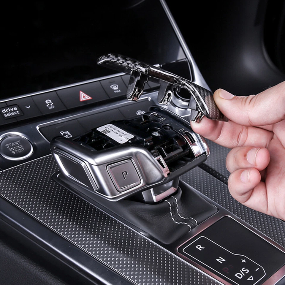 Carbon Fiber Gear Shift Knob Cover for Audi A6 C8 S6 A7 S7 RS6 RS7 2019-2023 - Image 2 of 4