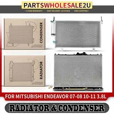 2x Radiator & AC Condenser Cooling Kit for Mitsubishi Endeavor 07-08 10-11 3.8L
