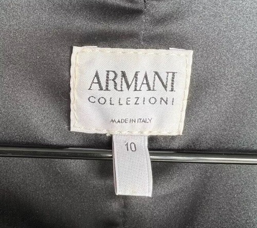 Armani Collezioni sparkly blazer jacket shrug bunched sleeves black womens 10 - Picture 5 of 7