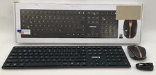 CHERRY DW 9000 SLIM Keyboard & Mouse Bronze/Black JD-9000EU-2 BT ONLY *AS IS*