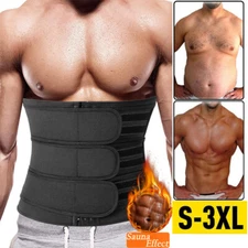 Men's Waist Trainer Body Slimming Shaper Sweat Belt Tummy Control Cincher Girdle