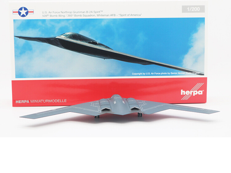 Stock 1/200 US Spirit B-2A Stealth Strategic Bomber Model Alloy