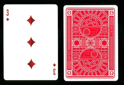 Spielkarte Star Wars Dark Side Red - 3 of Diamonds ZT 24