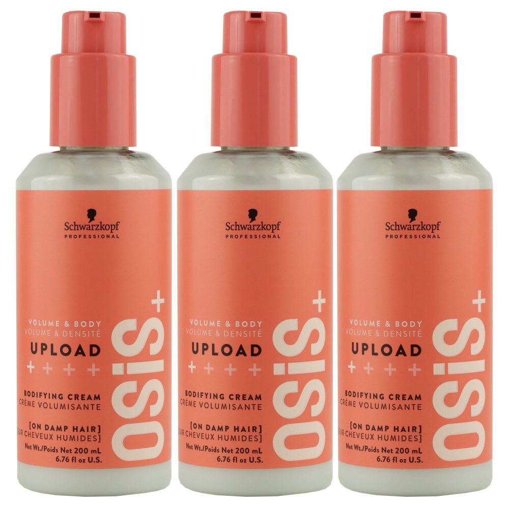 Schwarzkopf Osis Upload 3 x 200 ml Föhn Volumencreme Set