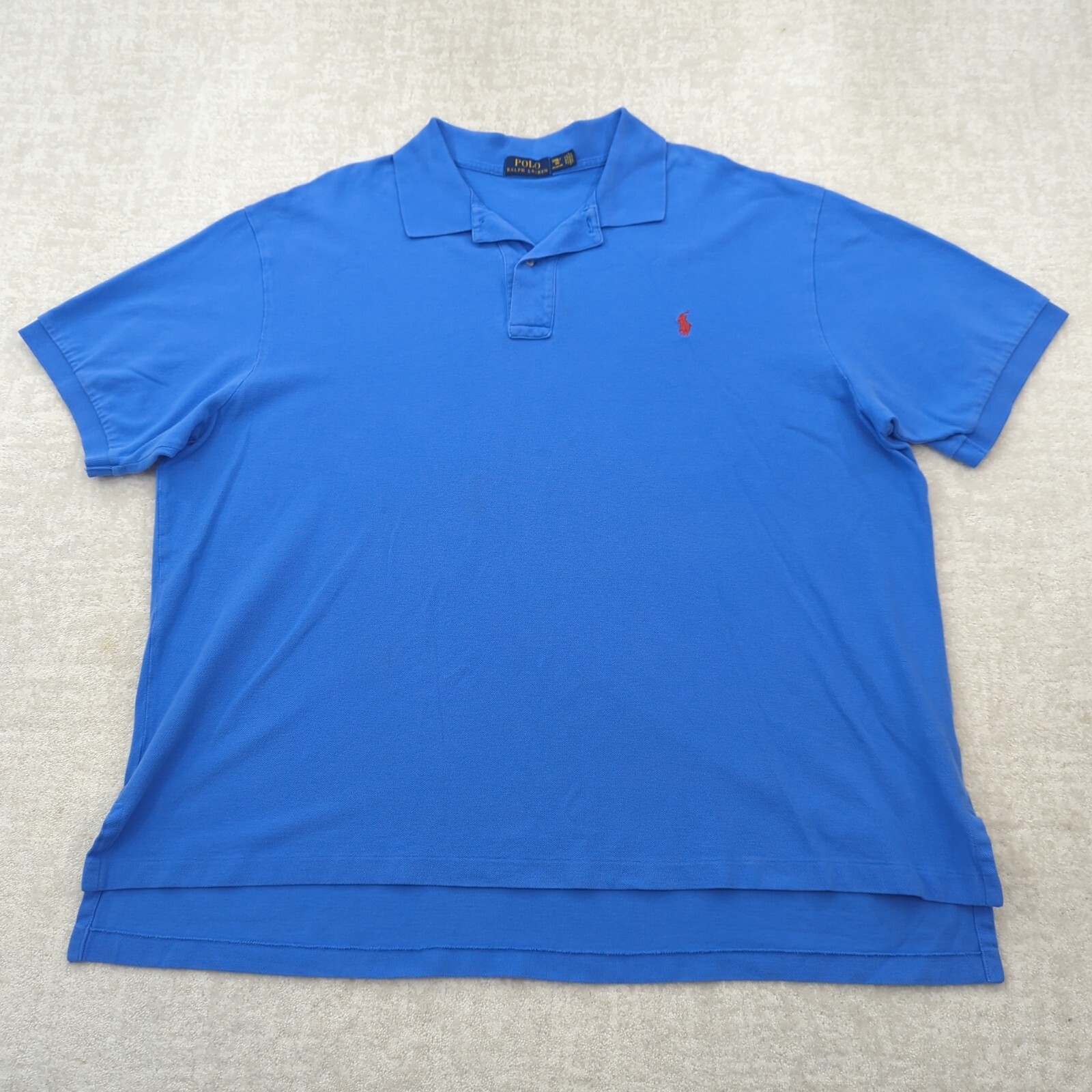 Polo Ralph Lauren Polo Shirt Mens 3XB Big Pony Logo Cotton Preppy Blue