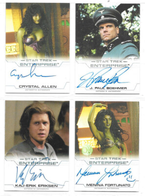 Star Trek Enterprise Season 4 - Autograph & Relic Card Selection NM 2005 
