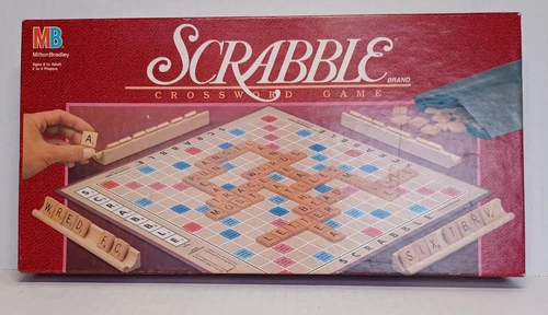 Vtg 1989 Milton Bradley Scrabble Crossword Board Game. Complete Set. Made In USA