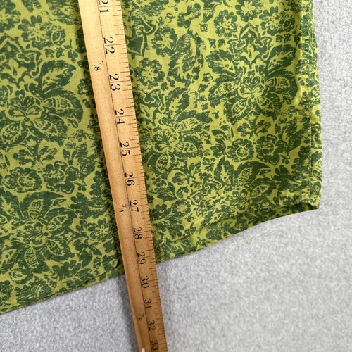 Ruff Hewn Shirt Mens L Green Hawaiian Floral Vtg Y2K Cotton Short Sleeve - Picture 6 of 8