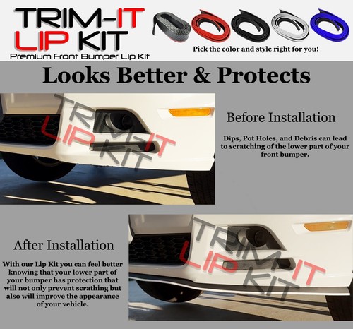 TRIM-IT Lip Kit Universal Fit Bumper Lip Spoiler Body Kit Wing Blue Rivian - Picture 6 of 12