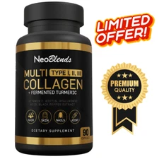 MULTI COLLAGEN  2,022mg + FERMENTED TURMERIC | Vit C, Biotin & Hyaluronic Acid
