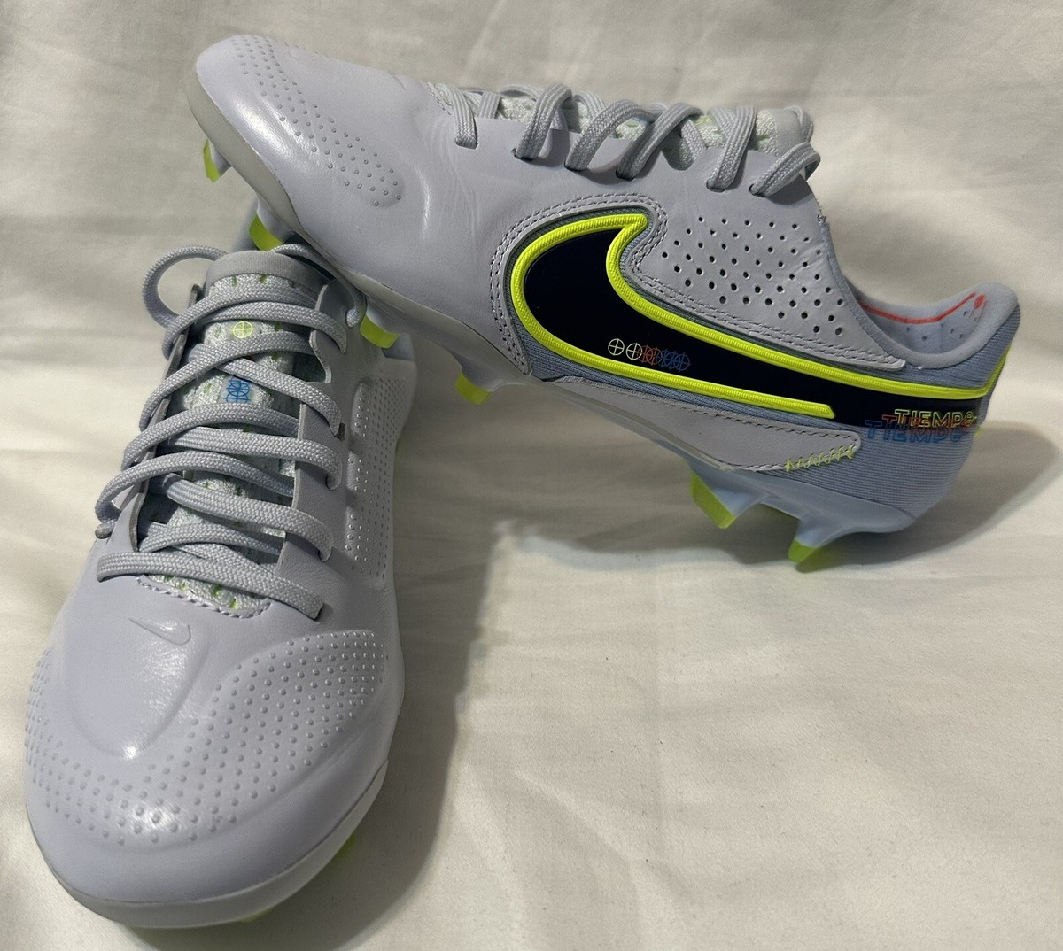 Nike Tiempo Legend 9 Elite FG Soccer Cleats Gray CZ8482-054 