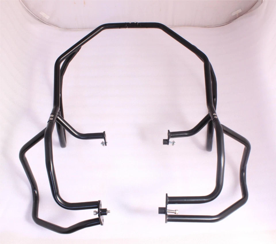  PROTECTORES DE BARRAS DE CHOQUE DEL TANQUE INFERIOR SUPERIOR DEL MOTOR 4 BMW R1200GS 08-12 NEGRO MATE Foto 2 de 4