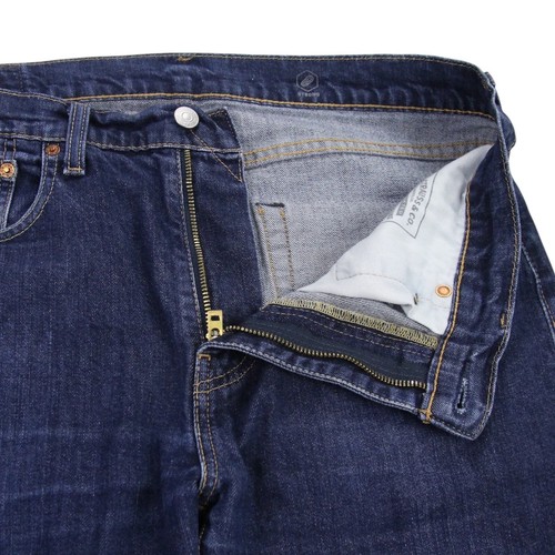 Levis 512 Jeans Mens Waist 34 Leg 33 Blue Denim Premium Big E Slim Zip Fly Pants - Picture 3 of 9