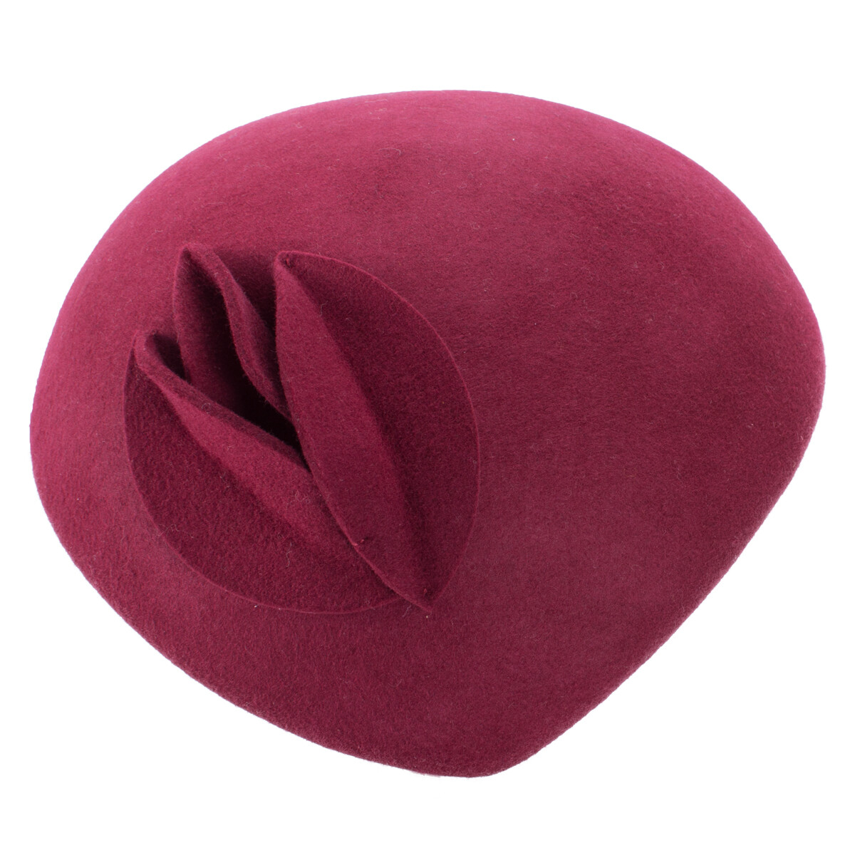 Teardrop Womens Wool Felt Fascinator Hat Flower Tam Beret 