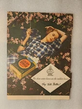 Lucky Strike Cigarettes Magazine Ad & Pabst Blue Ribbon Beer Ad on other Side