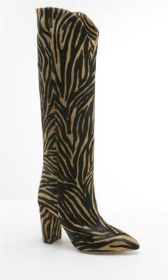Bottes Paris Texas à Talons Ultra Hauts En Poil De Poney Zébré - Pointues, Neuves Avec étiquettes