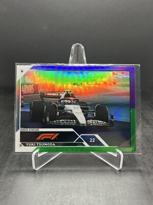 2023 Topps Chrome Formula 1 F1 Yuki Tsunoda Purple Green SP #115