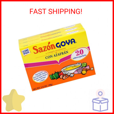 Goya Foods Sazón Seasoning With Azafran 3.52 Ounce (Pack of 3)