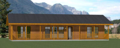 48x16 House - 2 Bedroom 2 Bath - 768 sqft - PDF Floor Plan - Model 1B