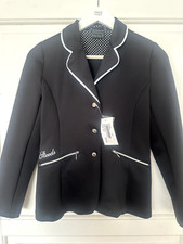 Turnierjacket für Mädchen in Größe 164/schwarz mit weiß abgesetzten Details NEU